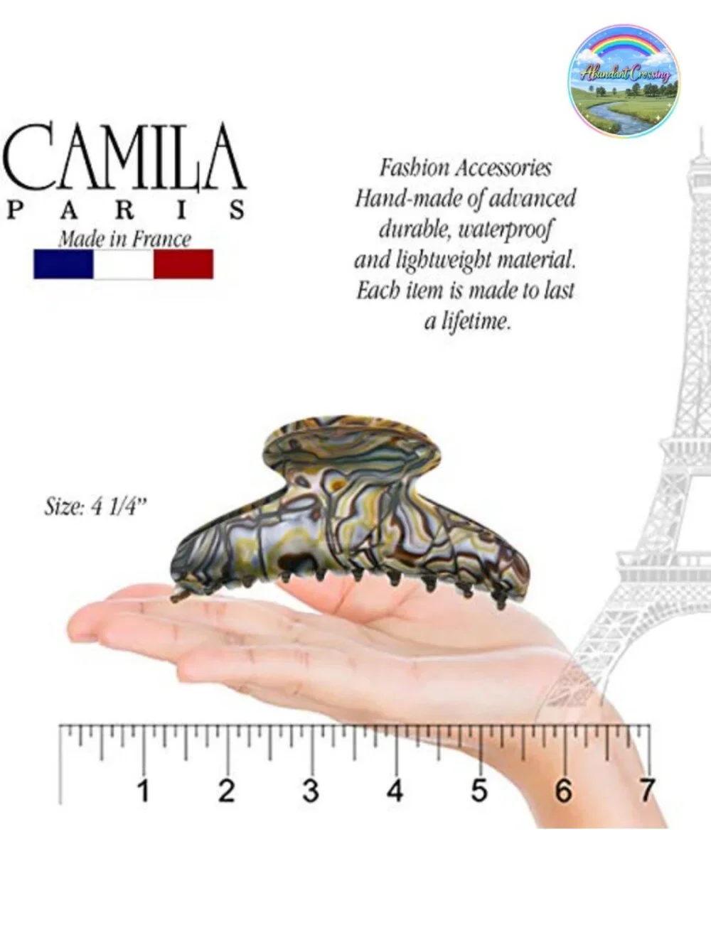 Large Hair Claw Clip for Thick Hair - Strong Hold Cellulose Acetate